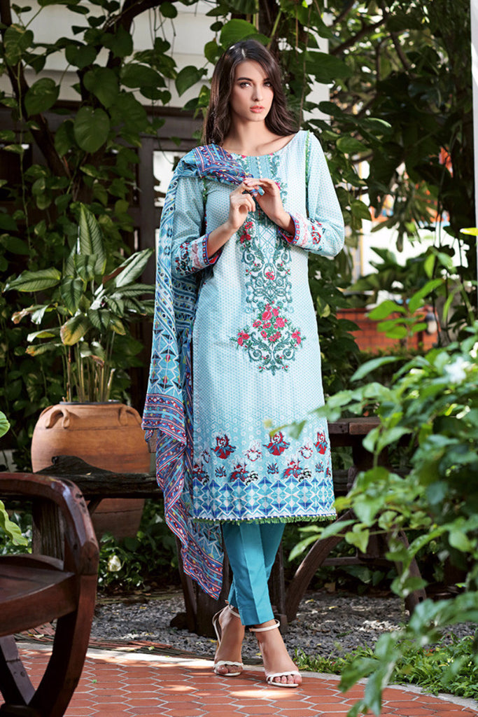 Gul Ahmed Summer 2016 Collection – Ferozi La Chiffon C-319 - YourLibaas
 - 1