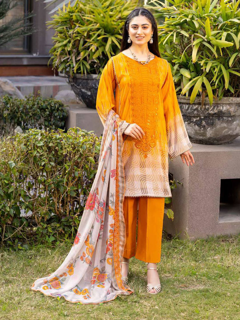 Charizma Combination Embroidered Lawn Collection 2023 – CC-12