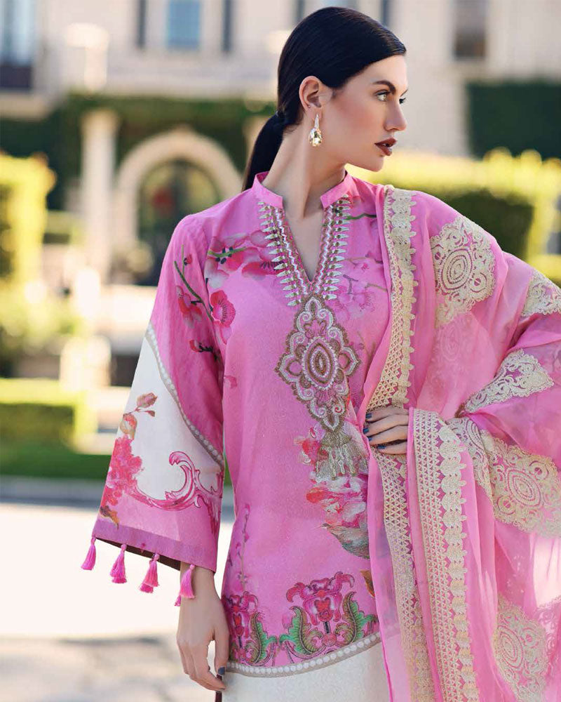 Charizma Spring/Summer Karandi Lawn Collection Vol-1 – Pink CK-19-04