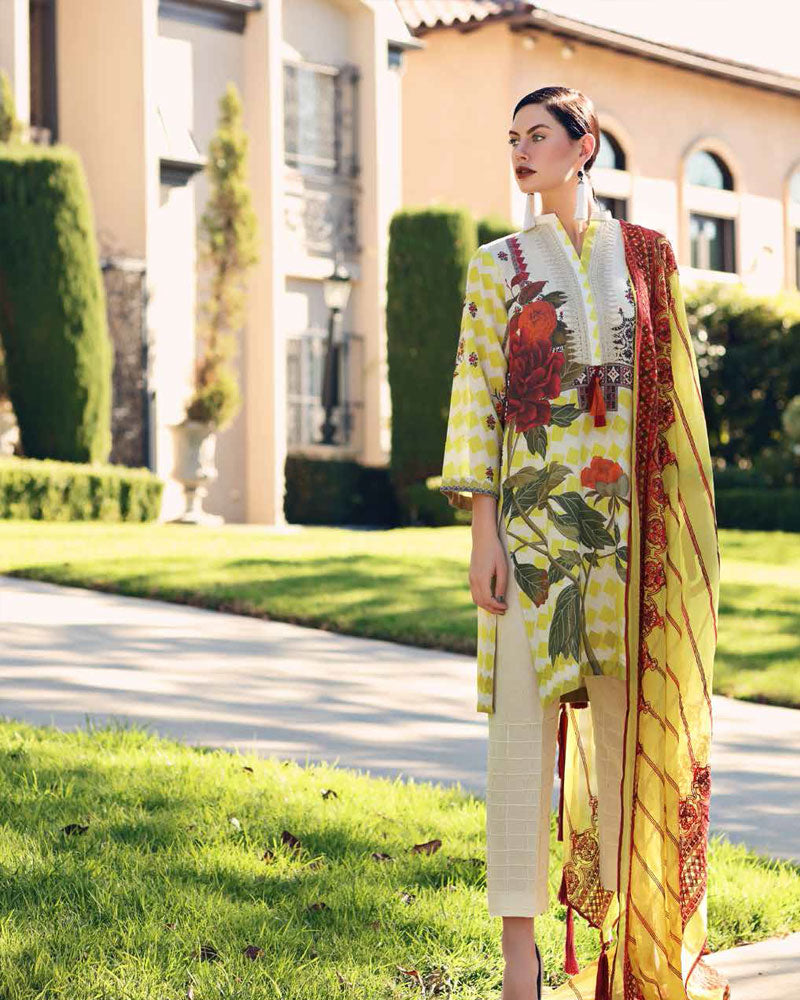 Charizma Spring/Summer Karandi Lawn Collection Vol-1 – Light Parrot CK-19-05