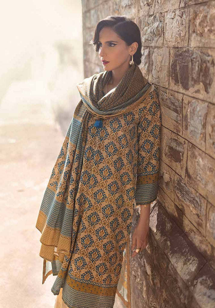 Gul Ahmed Winter Collection 2021 · 3 PC Khaddar Suit with Khaddar Dupatta – CS-12002B