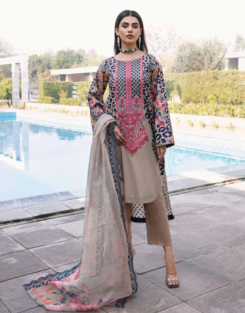 Charizma Aaghaz Embroidered Lawn Collection 2023 – AG-01