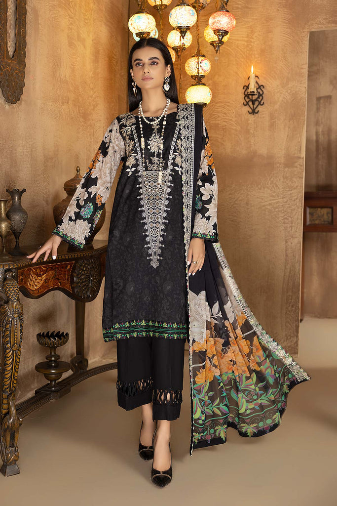 Charizma Aniiq – Embroidered Lawn Suit With Chiffon Dupatta AN22-01