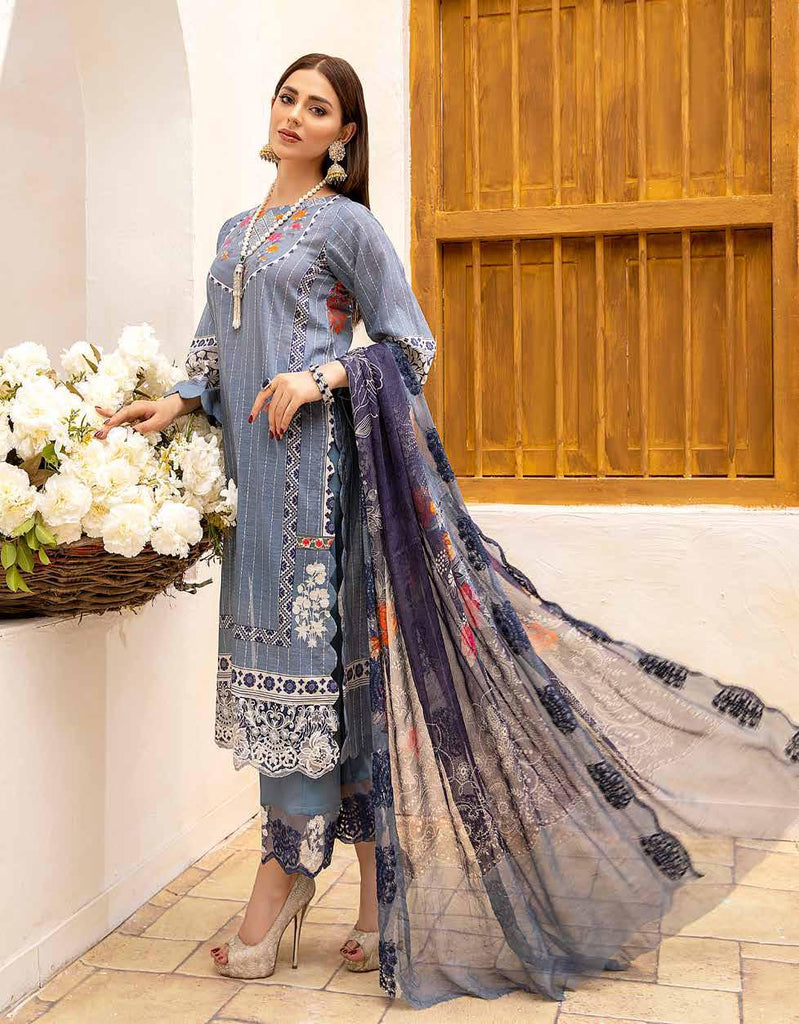 Charizma Combinations · Printed & Embroidered Lawn Collection with Embroidered Dupatta – CC- 1