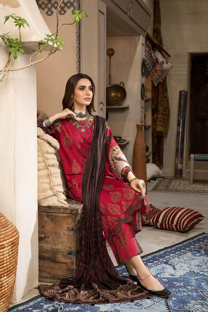 Charizma Naranji · Embroidered Khaddar With Khaddar Shawl Vol 1 – CNW-04