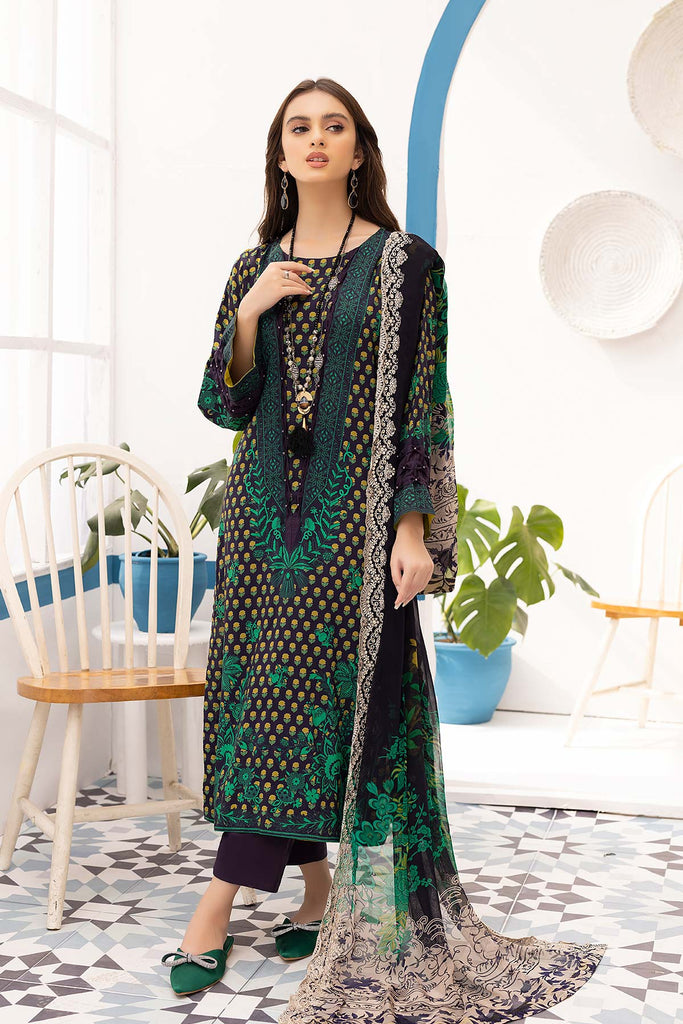 Charizma Print Melody Fall/Winter · Printed Marina Suit With Embroidered Dupatta – PEW22-10