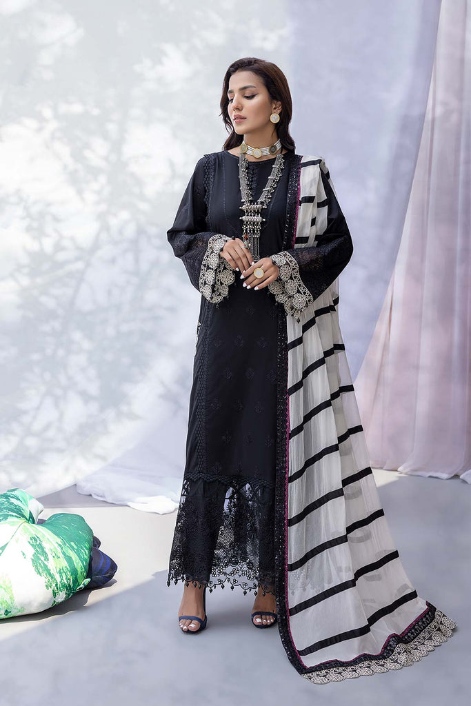 Charizma Qara Embroidered Lawn With Embroidered Chiffon Dupatta – CQ22-14