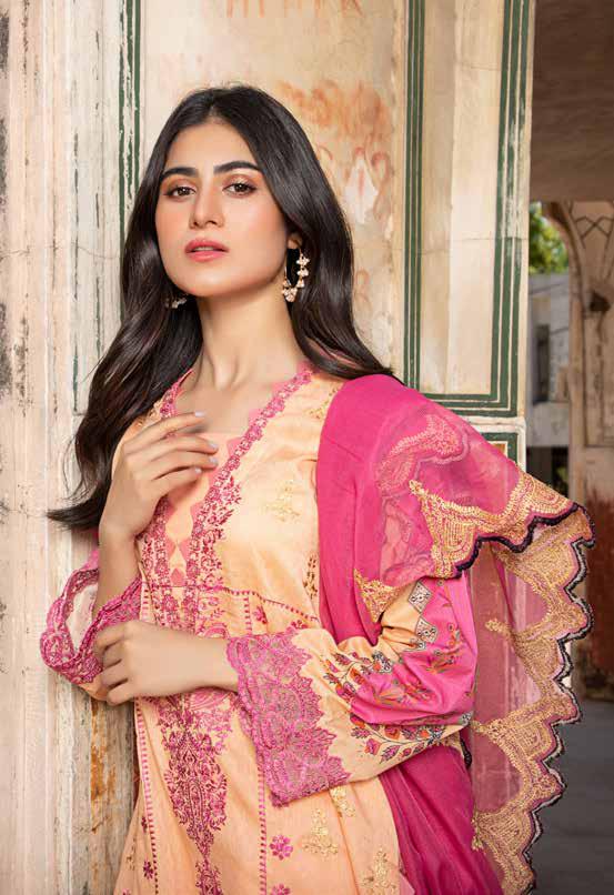 Charizma Reem · Embroidered Lawn Collection with Chiffon Dupatta – DN-7