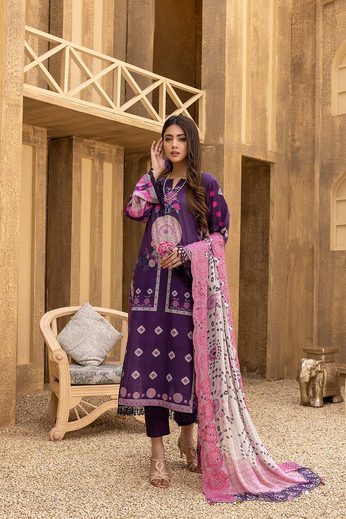 Charizma Sheen · Printed Lawn With Embroidered Chiffon Dupatta – CSH-03