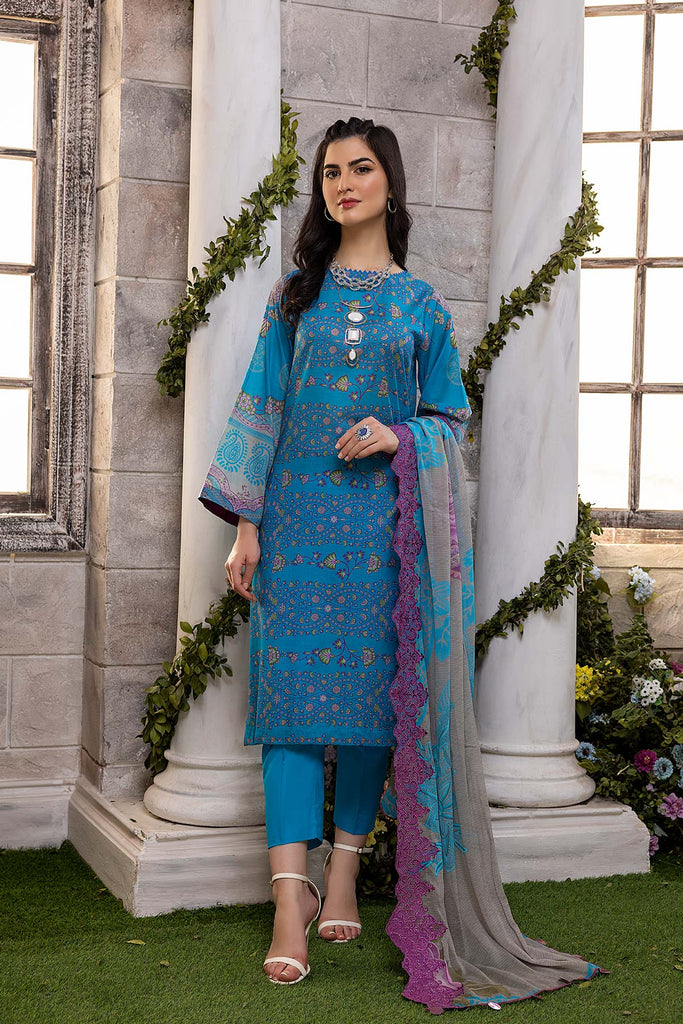 Charizma Sheen · Printed Lawn With Embroidered Chiffon Dupatta – CSH-06