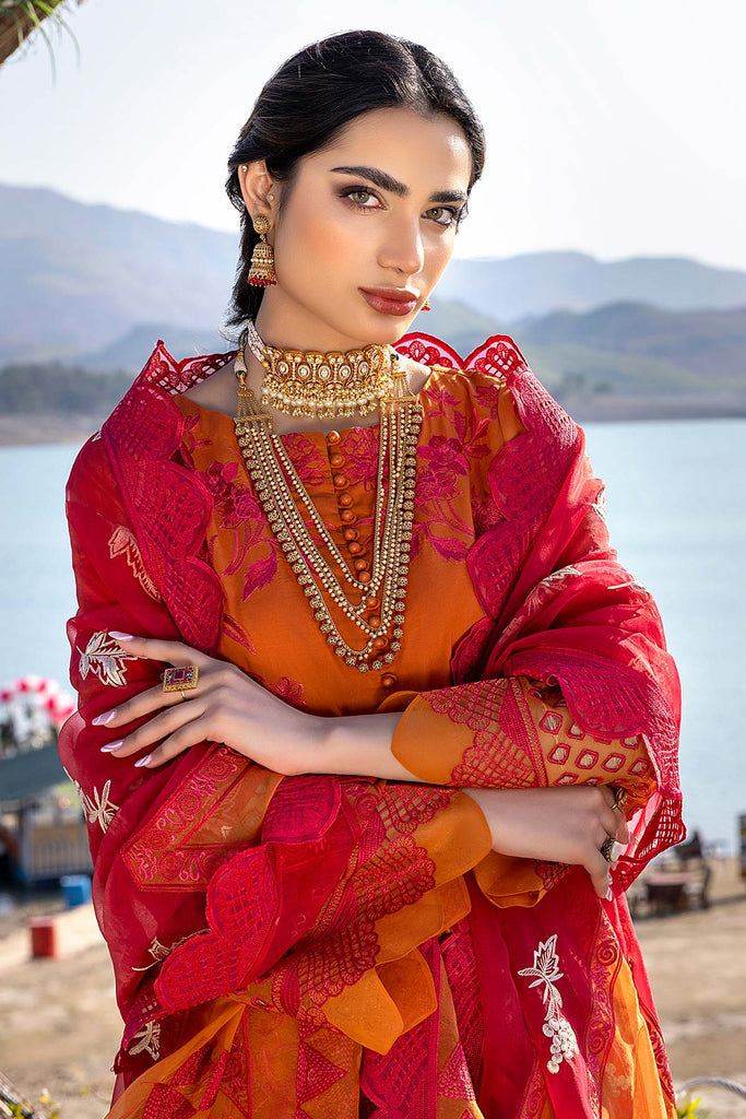 Charizma Signature Summer Festive Collection · Embroidered Lawn with Embellished Dupatta – CFL-03