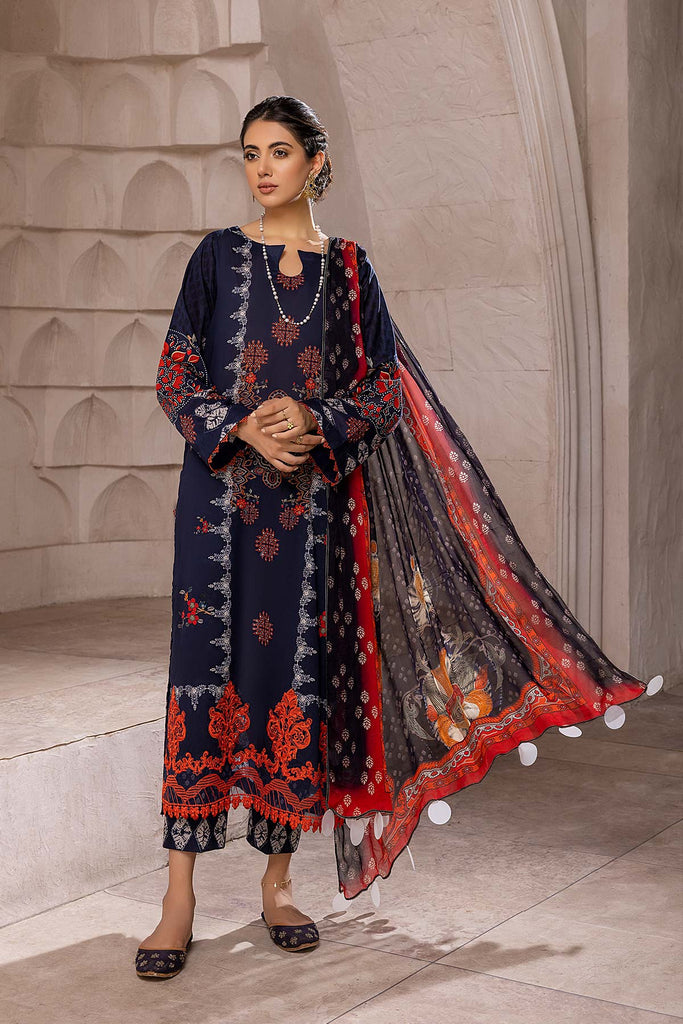 Charizma aniiq · Embroidered Lawn Suit With Embroidered Chiffon Dupatta – ANS-29