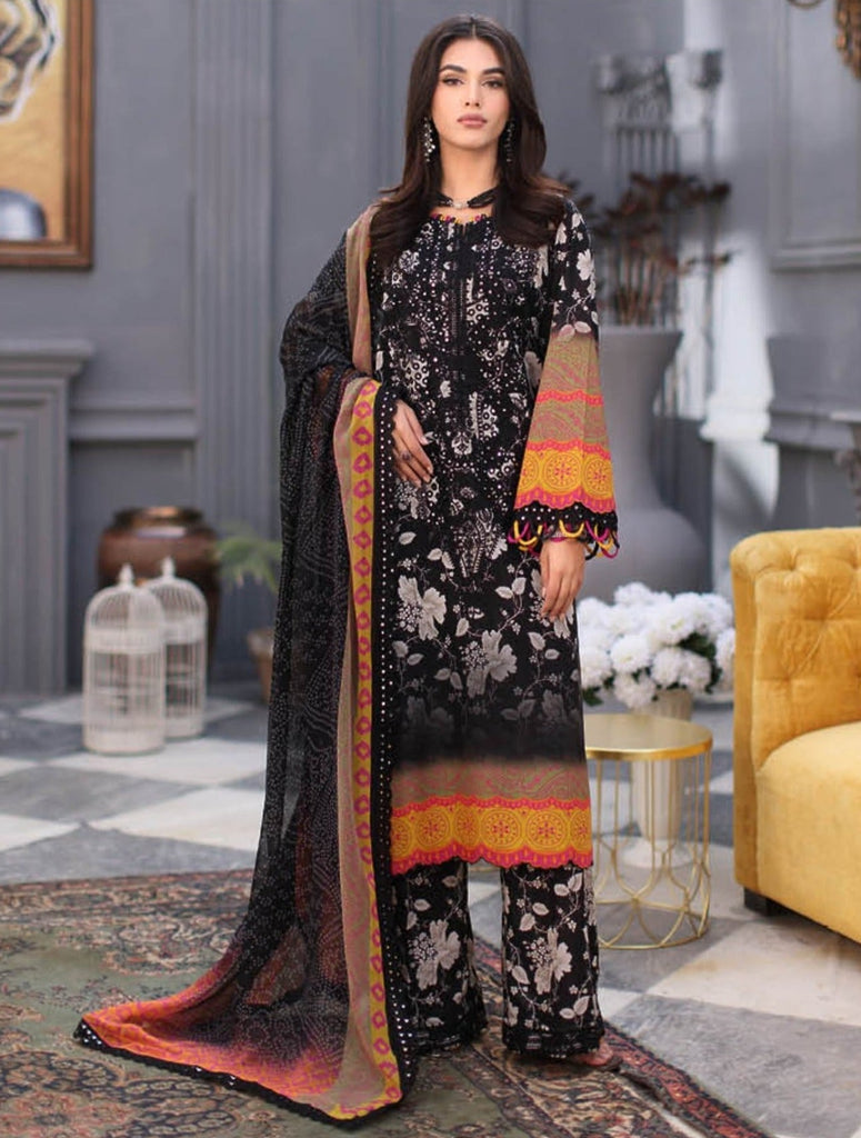 Charizma Combination Embroidered Lawn Collection 2024 – 01