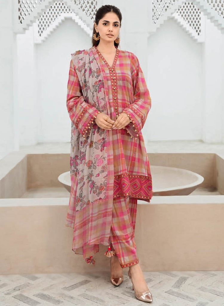 Charizma Combination Embroidered Lawn Collection 2024 – 05