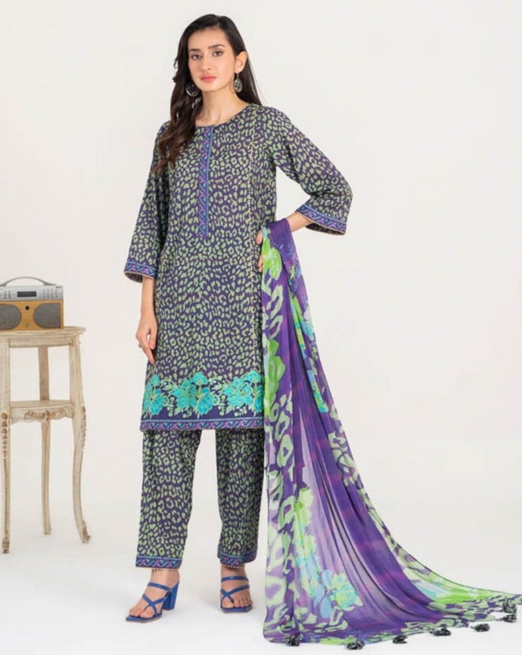 Charizma Combination Embroidered Lawn Collection 2024 – 13