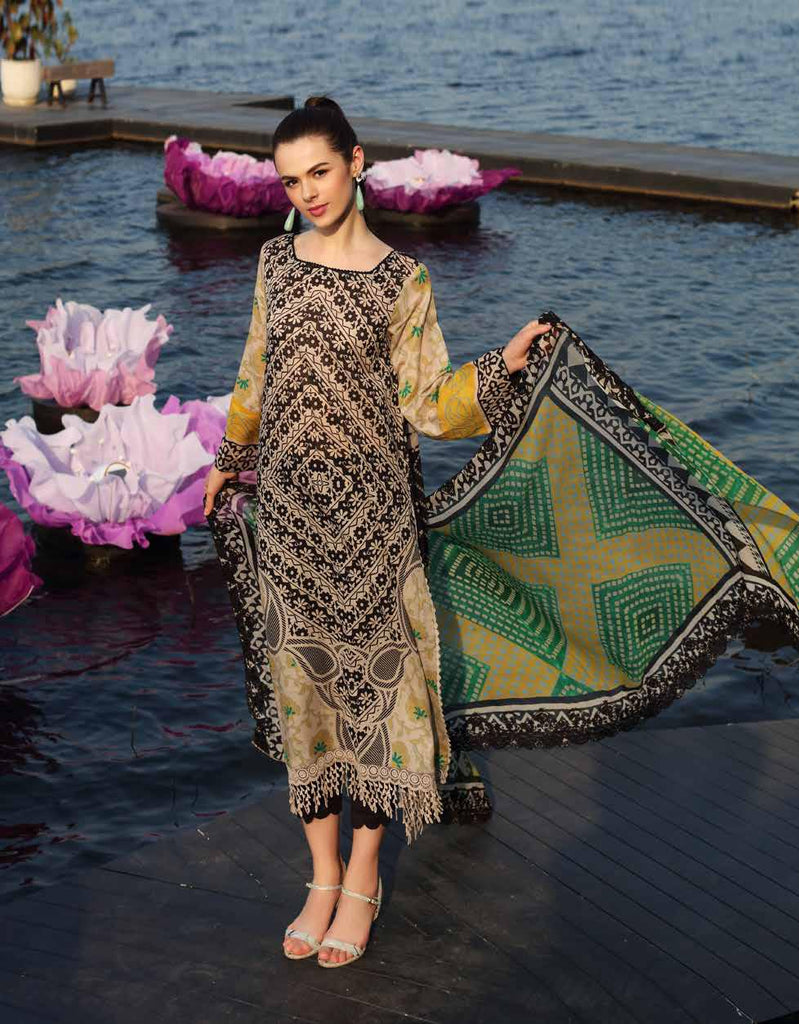 Charizma Print Melody · Printed Lawn Suit With Embroidered Chiffon Dupatta – PEC03