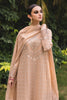 Cross Stitch Luxe Atelier Luxury Collection – GLIMMER TAN-4PC EMBROIDERED CHIFFON SUIT