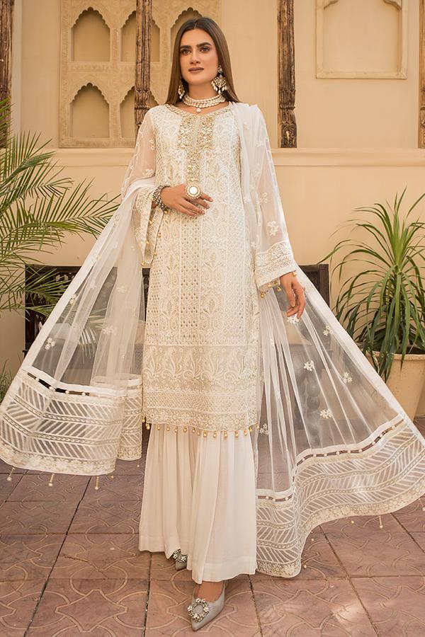 Maryam's Luxury Embroidered Vol-21 – D-08 Floral White