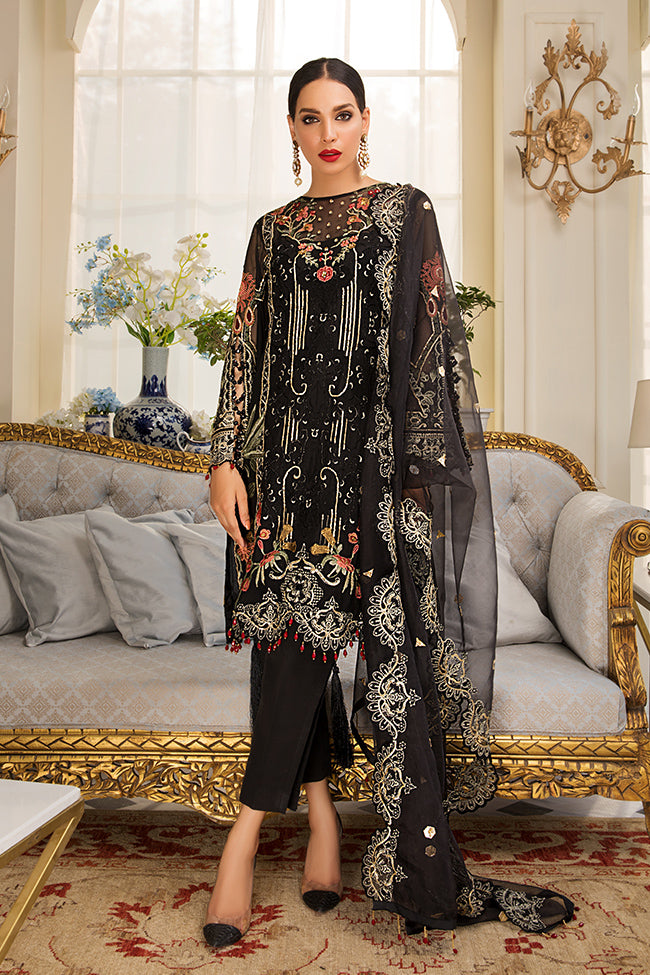 Gulaal Jardin D'Amour Luxury Formal Collection 2019 – Noire