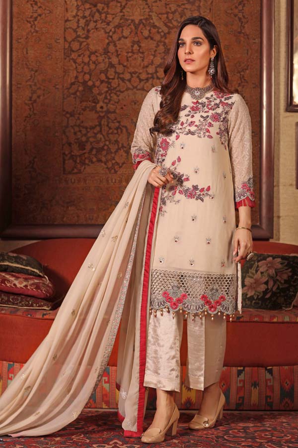 Angan by Zebaish – Luxury Embroidered Chiffon Formal Collection – Peace Lily