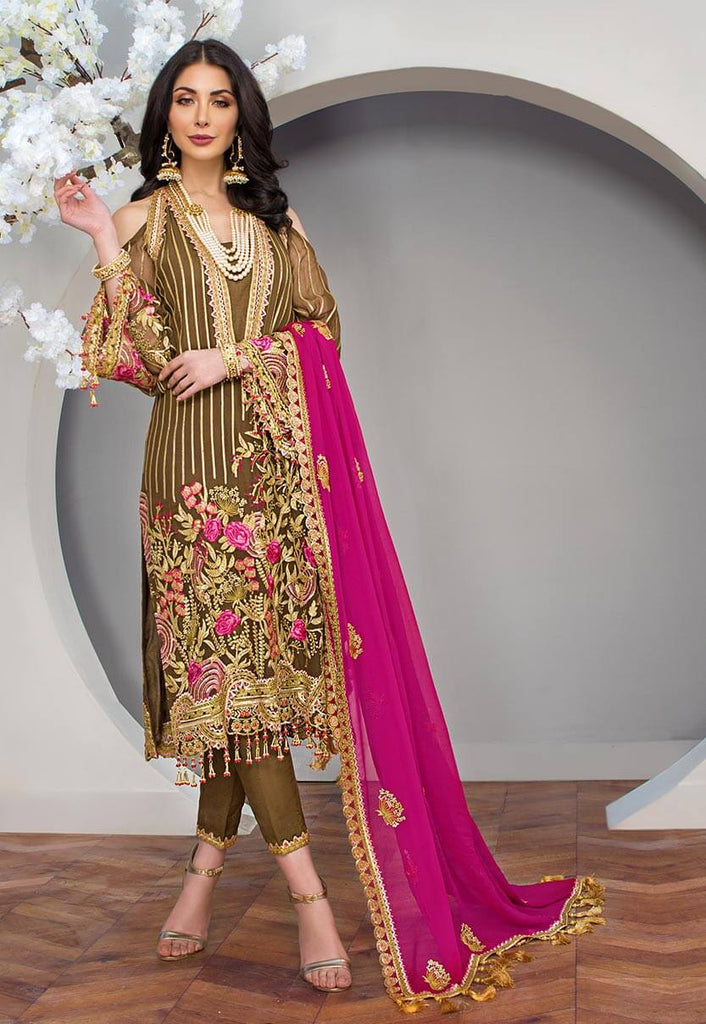 Maryam's Gold Luxury Embroidered Chiffon Collection Vol 6 – MG-65 Leilani