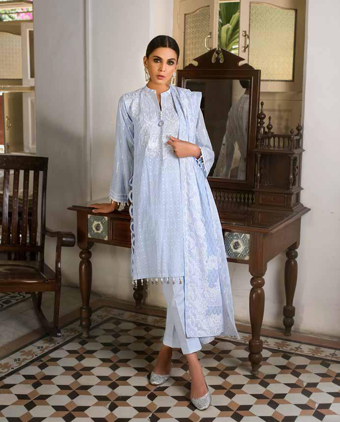 Gul Ahmed Glamorous Luxury Limited Eid Edition 2019 – 3 PC Embroidered Suit EA-64