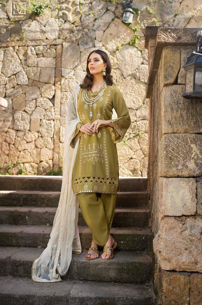 Gul Ahmed Glamorous Luxury Limited Eid Edition 2019 – 3 PC Embroidered Suit EA-73