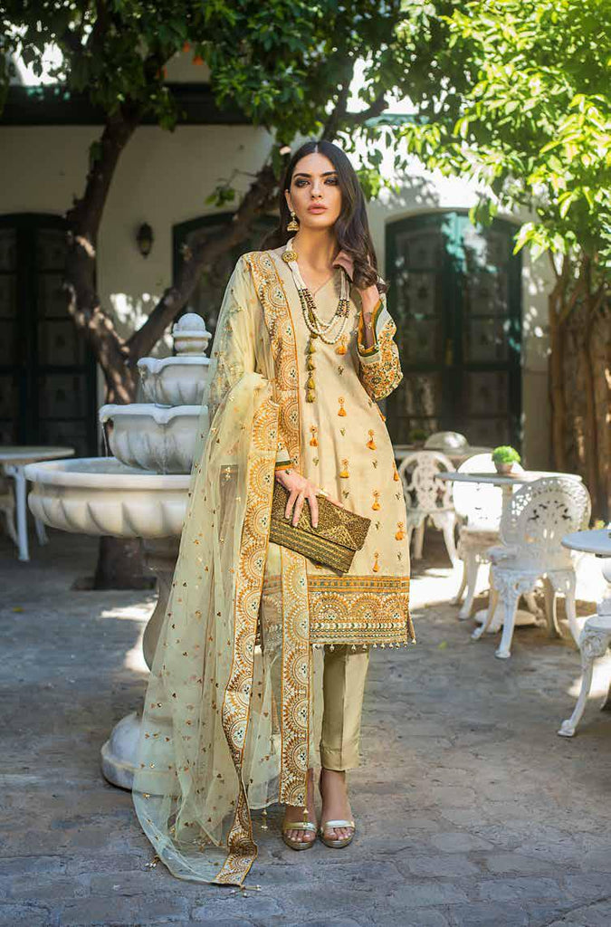 Gul Ahmed Glamorous Luxury Limited Eid Edition 2019 – 3 PC Embroidered Suit EA-74