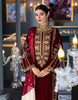 Emaan Adeel Makhmal Luxury Velvet Collection – Deep mehroon (MKH 5)