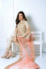 Gul Ahmed Luxury Festive Eid Collection - Beige 3 Pc Zari Net Embroidered FE-21