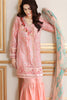 Gul Ahmed Luxury Festive Eid Collection - Pink 3 Pc Embroidered Silk Linen FE-40