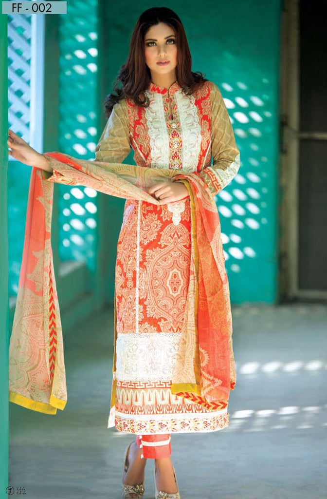 Falak Blossom Embroidered Lawn Collection '16 – FF02 - YourLibaas
 - 1