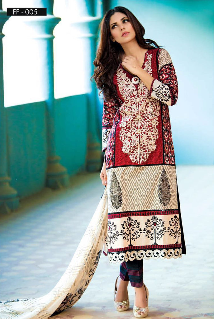 Falak Blossom Embroidered Lawn Collection '16 – FF05 - YourLibaas
 - 1