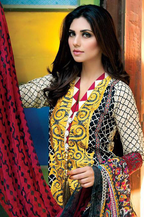 Falak Blossom Embroidered Lawn Collection '16 – FF07 - YourLibaas
 - 1
