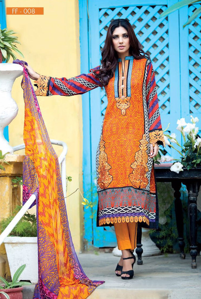 Falak Blossom Embroidered Lawn Collection '16 – FF08 - YourLibaas
 - 1