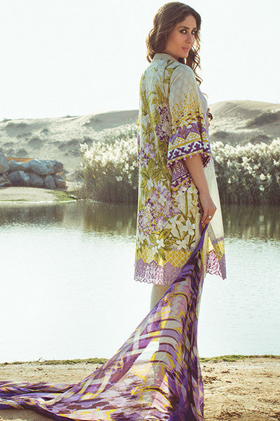 Faraz Manan Crescent Lawn Collection 2016 – FM09 Sun Valley - YourLibaas
 - 1