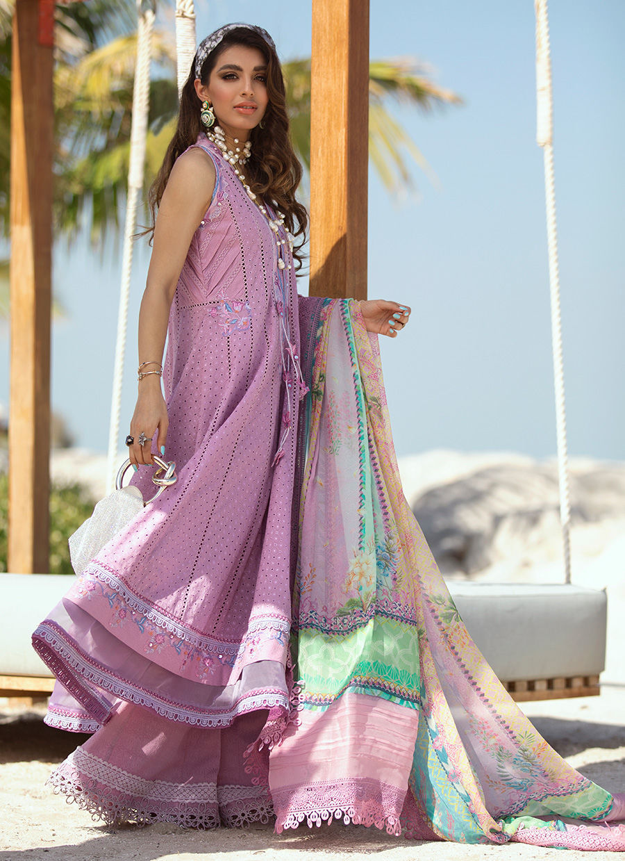 Farah Talib Aziz Luxury Lawn Collection Marbella Mauve YourLibaas