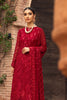 Farasha Embroidered Chiffon Collection – Crimson