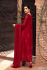 Farasha Embroidered Chiffon Collection – Crimson