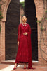 Farasha Embroidered Chiffon Collection – Crimson