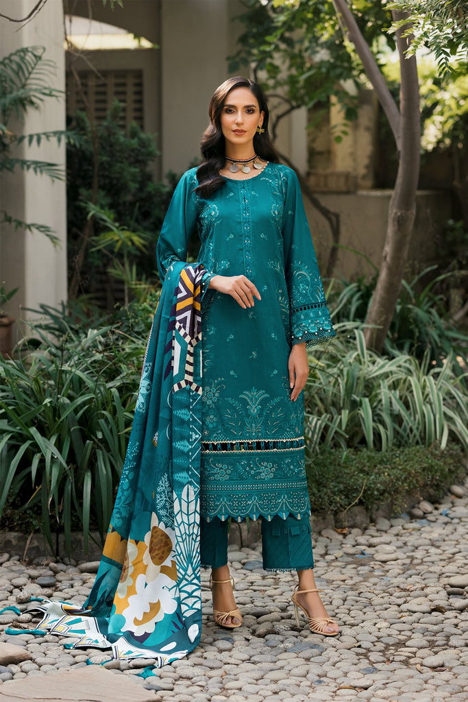 Farasha Winter Khaddar Collection – Calypso Teal