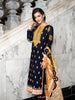 Gul Ahmed Navy Embroidered Lawn CL-123 B - YourLibaas
 - 1