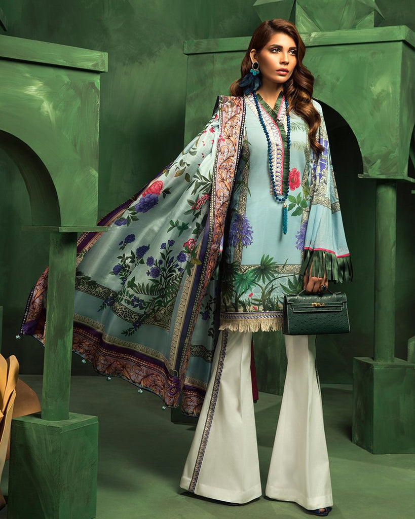 Zaha by Khadijah Shah – 2pc Lawn Collection – Gitana (ZL-08B)