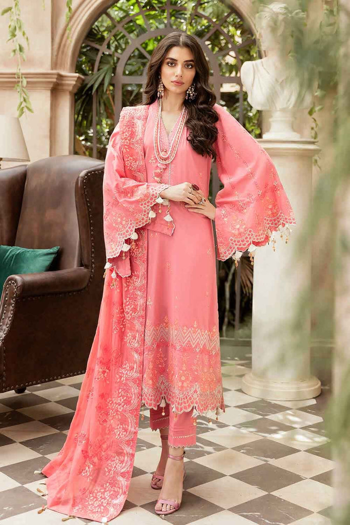 Gul Ahmed Eid Collection 2022 – Embroidered Chiffon Suit with Chiffon Dupatta FE-12156