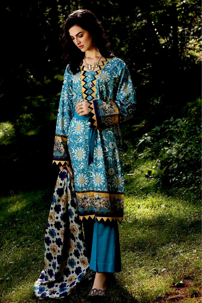 Gul Ahmed Fall/Winter Collection 2021 – 2PC Digital Printed Khaddar Suit TK-12013 B