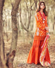 Gul Ahmed Gypsy Folk Lawn Collection - Orange 2 Pc Embroidered Blended Chiffon GT-04