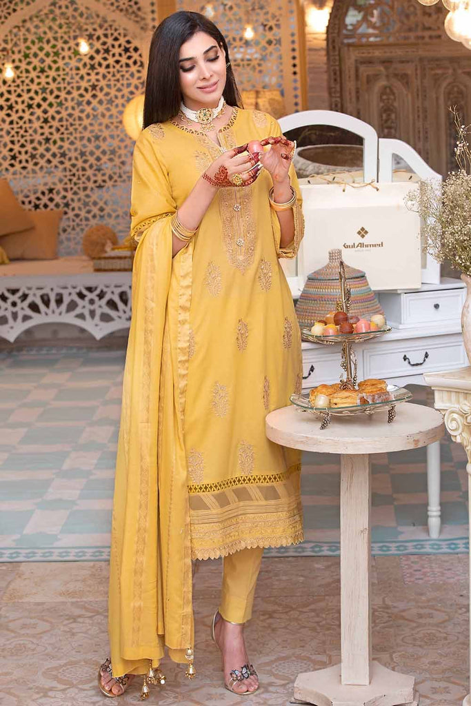 Gul Ahmed Festive Eid-ul-Adha Collection – 3PC Lawn Embroidered Suit with Woven Dupatta FE-12204