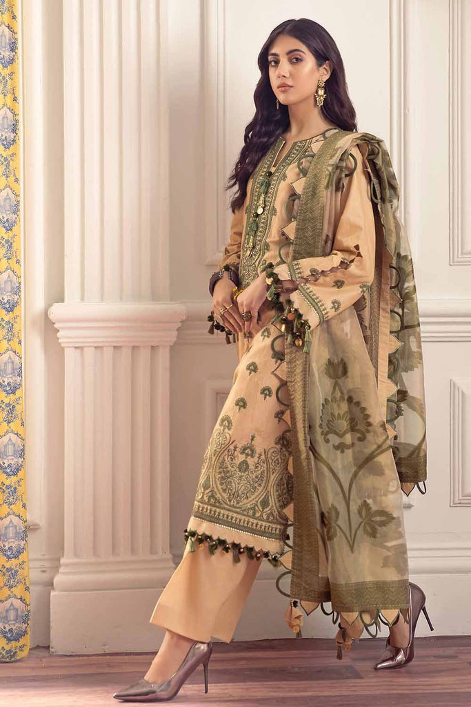 Gul Ahmed Festive Eid-ul-Adha Collection – 3PC Lawn Embroidered Suit withMehsuri Jacquard Dupatta FE-22071