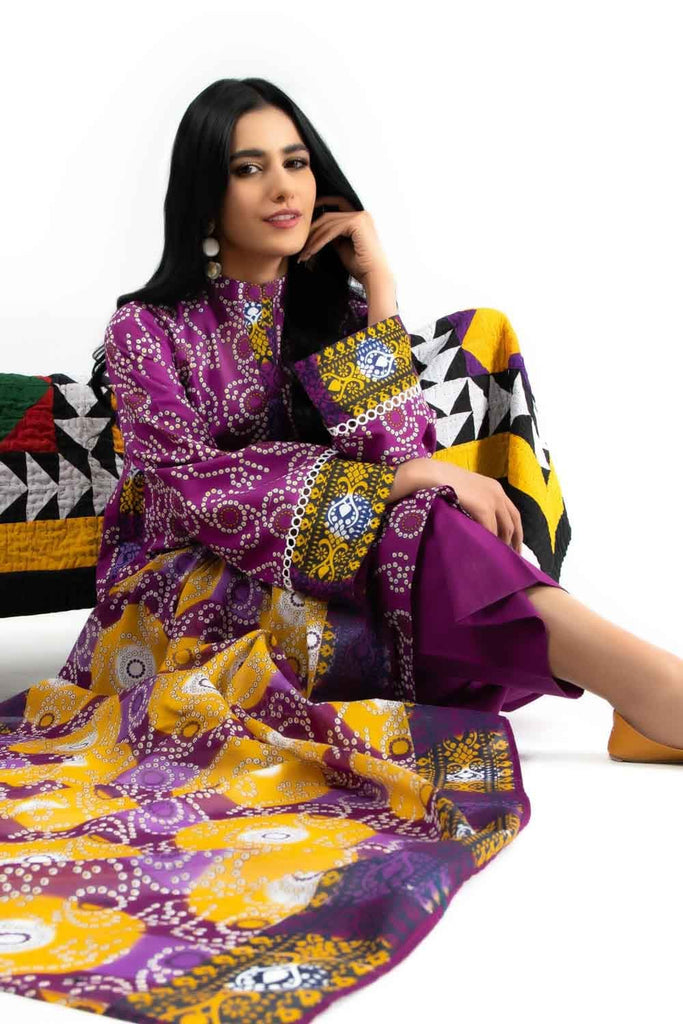 Gul Ahmed Summer · Chunri Collection – 3PC Ptd Lawn Dupatta Ptd Lawn Shirt Dyd Trsr  CL-22058 A