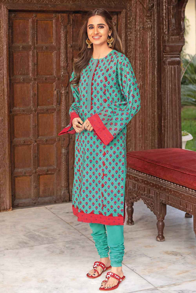 Gul Ahmed Summer 2022 · Essential 2PC Collection – 2PC Digital Printed Shirt With Dyed Trousers TL-12004 A